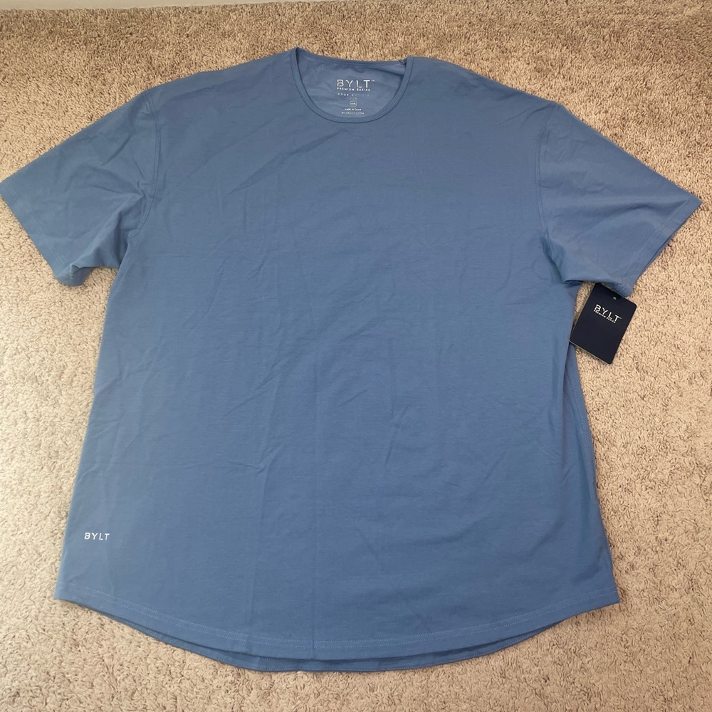 NWT  Bylt Shirt Mens 3XL Premium Basics Blue Signature Crewneck